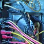 burned wires in a furnace control box
